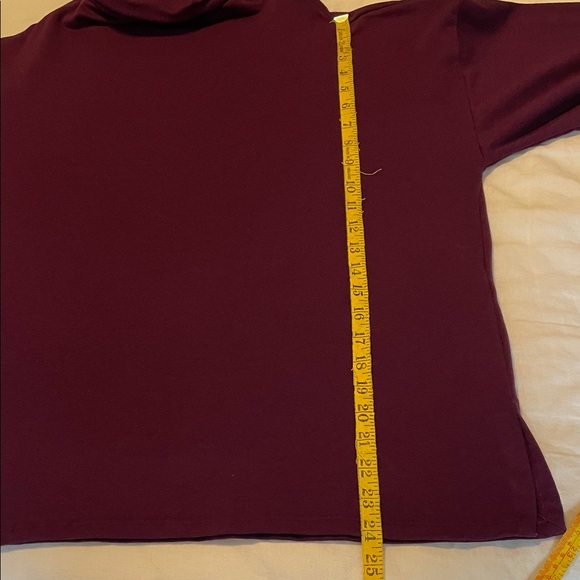 Eileen Fisher Rich Burgundy Long Sleeve Top - Picture 4 of 9